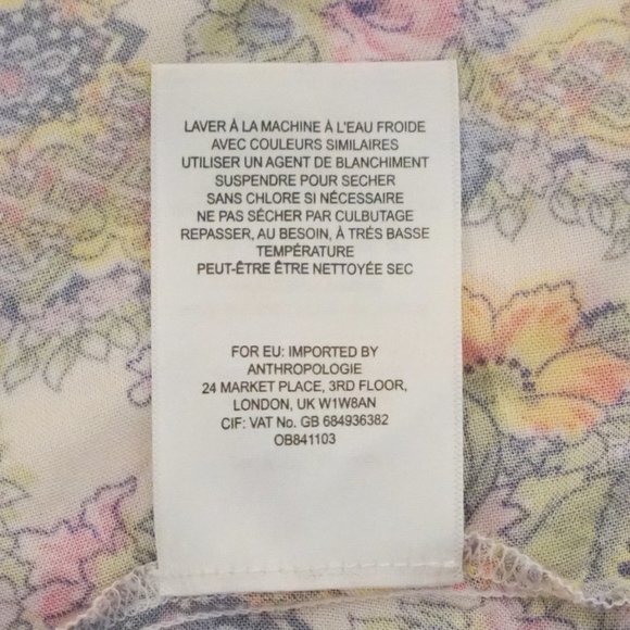 Maeve Anthropologie Ceresco Floral-Print Peasant Blouse - Picture 12 of 12